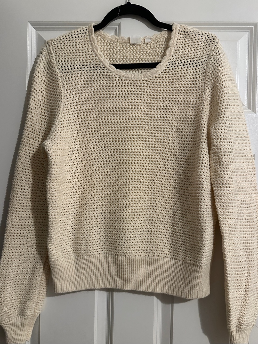 GAP WOMEN 100% COTTON CROCHET SWEATER SIZE L